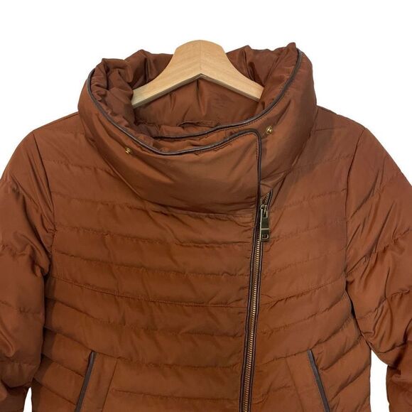 Zara basic Brown Puffer Down & WaterFowl Feather Coat - Picture 2 of 7